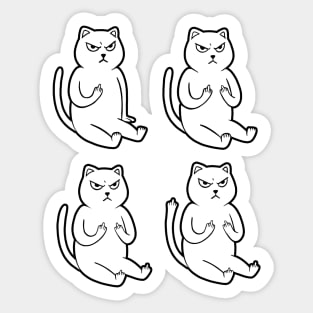 MIDDLE FINGERS MEME STEPS Sticker